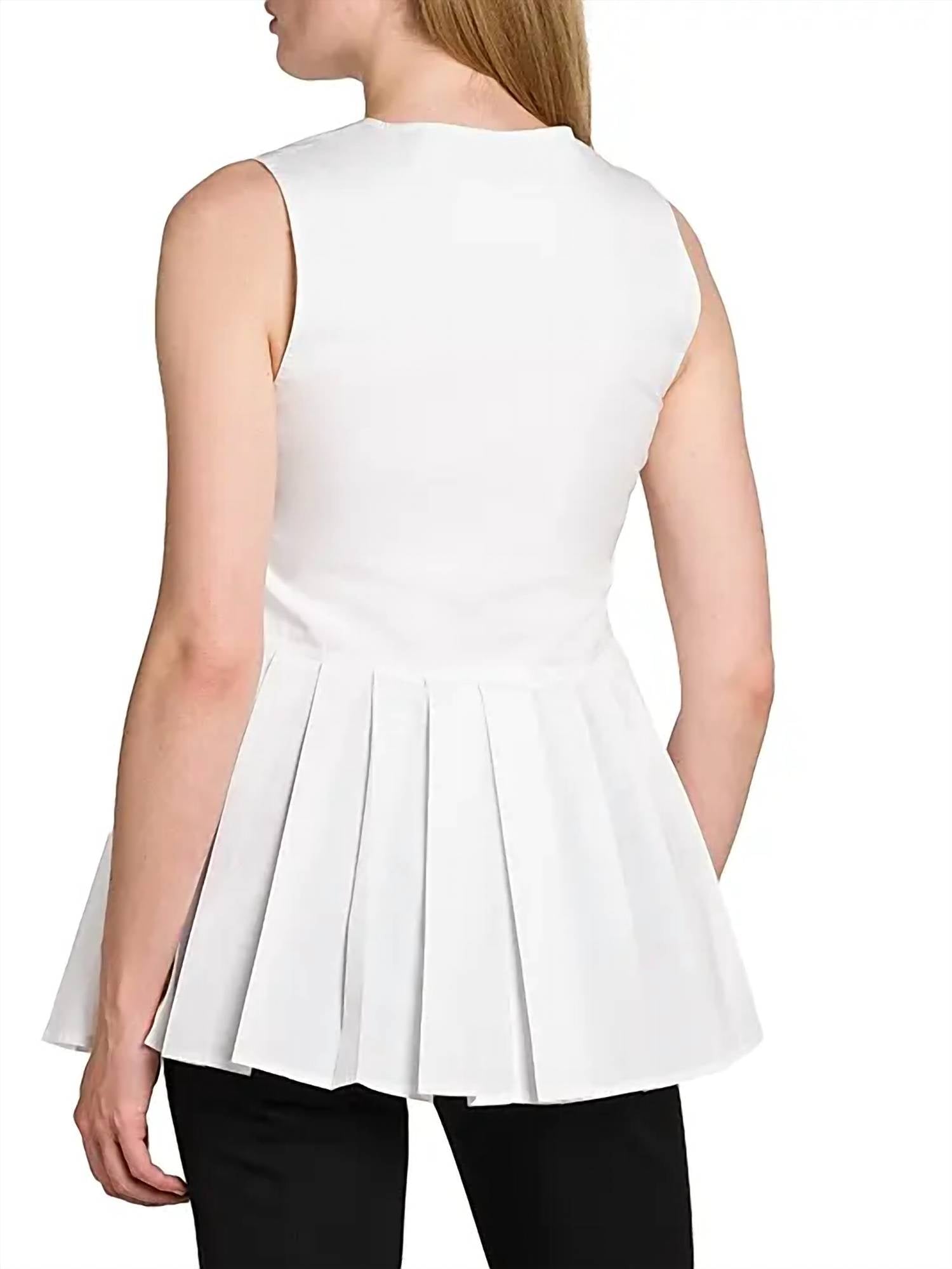 Jil Sander - Cotton Poplin Pleated Top