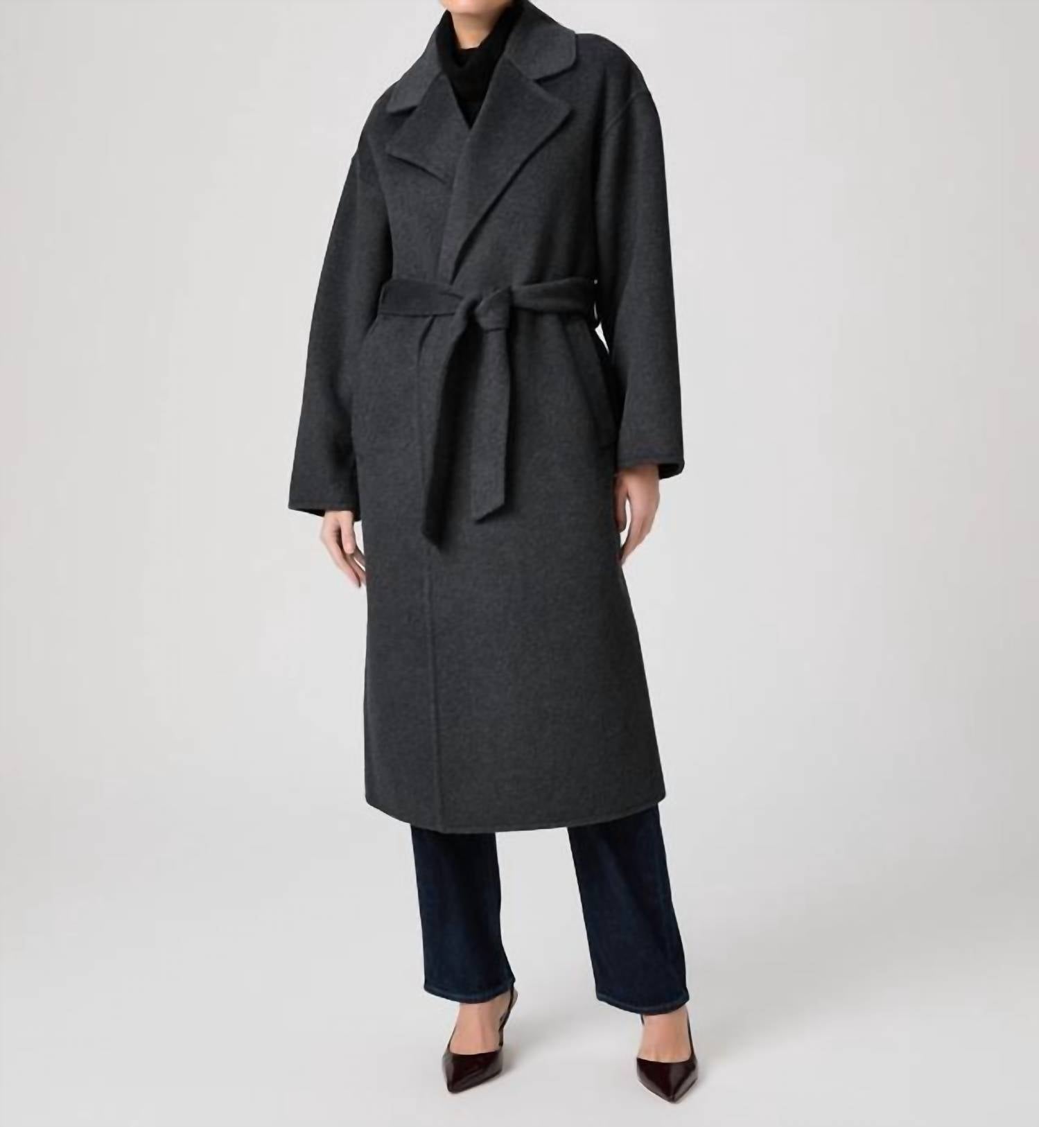 Paige - Connery Wool-blend Long Robe Coat