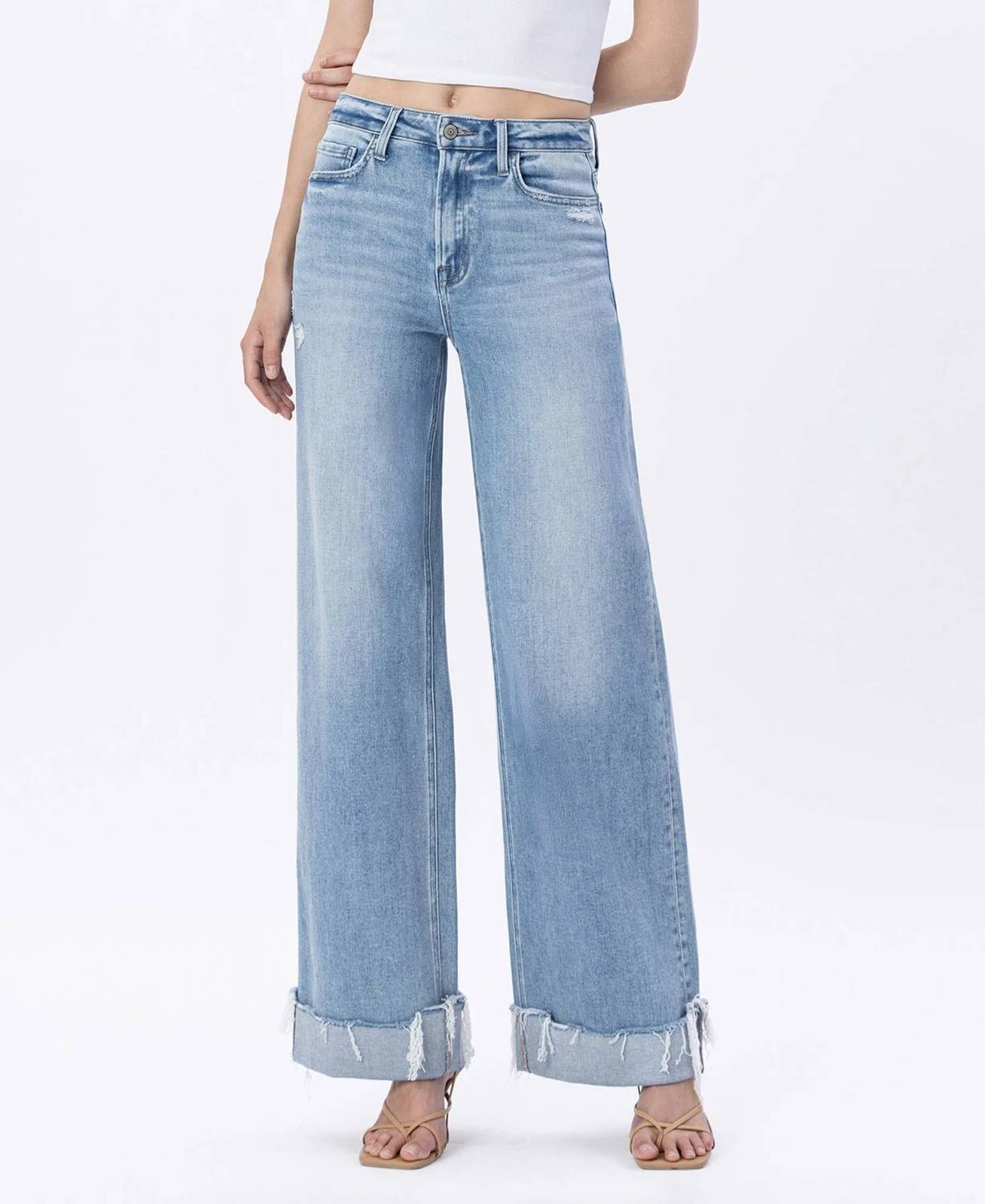 Flying Monkey - Super High Rise Cuffed Denim Jeans