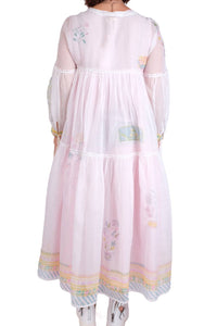 Eka Design Studio - Overlay Stripe Tiered Maxi Dress