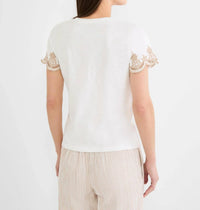 Nic + Zoe - Deco Sleeve Slub Cotton Tee