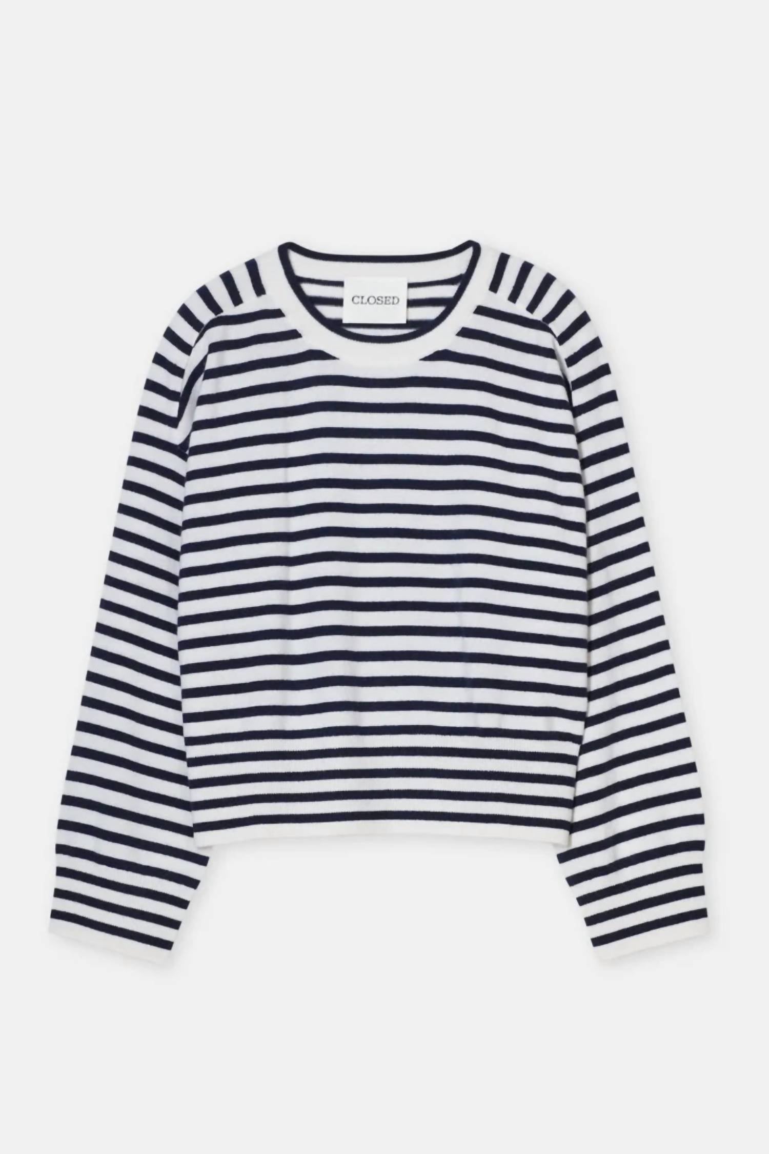 Closed - Striped Crewneck Long Sleeve Top
