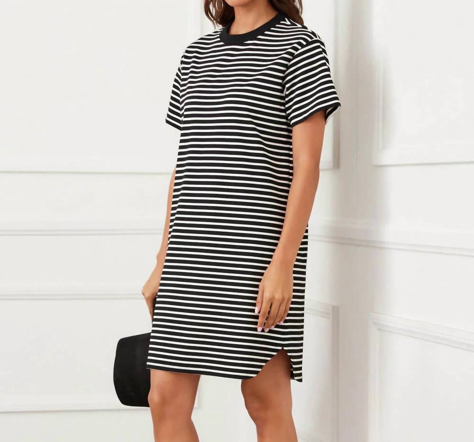 Karen Kane - Stripe Short Sleeve Dress
