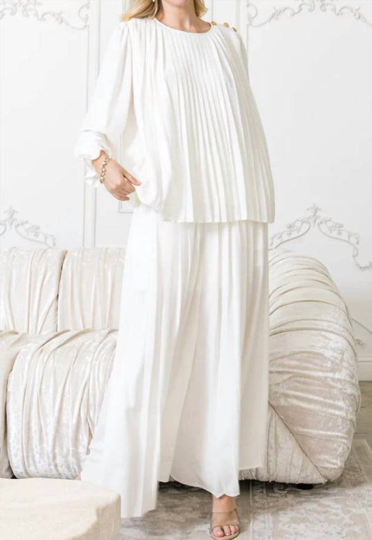 Joh - Jackie Pleated 2 Piece Pant Set