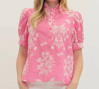 Entro - Short Puff Sleeve Top