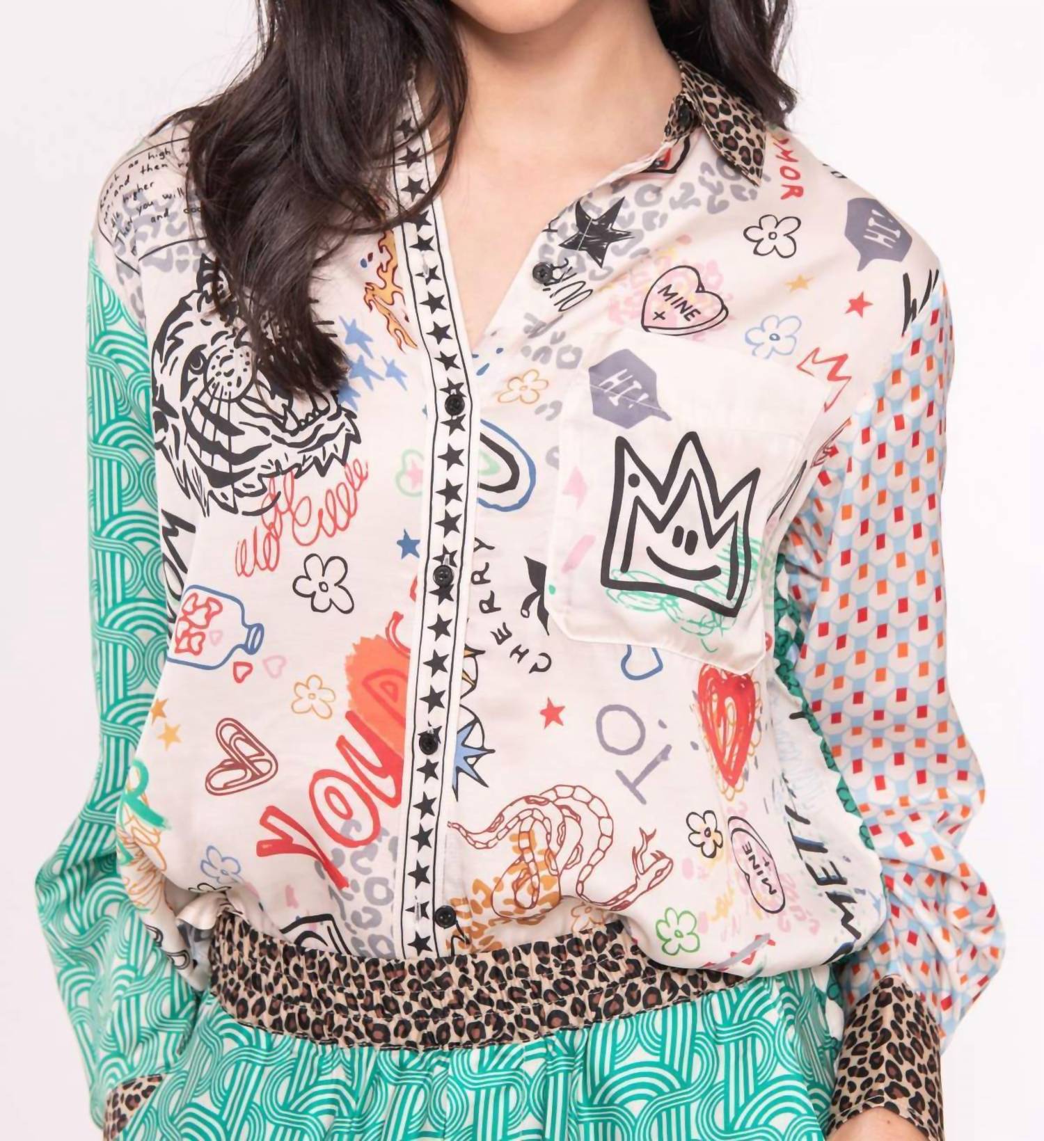 Me369 - Isabel Long Sleeve Button Down Shirt