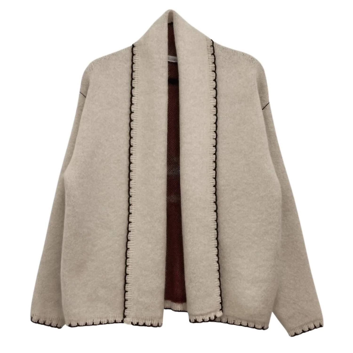 Flat White - Women's Flat Dachshund Cardigan