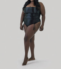 Good American - RUCHED WAISTED ONE-PIECE SWIMSUIT