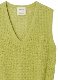Barrie Women's Sleeveless Knit Top in punch easel - women's tank top - detail view