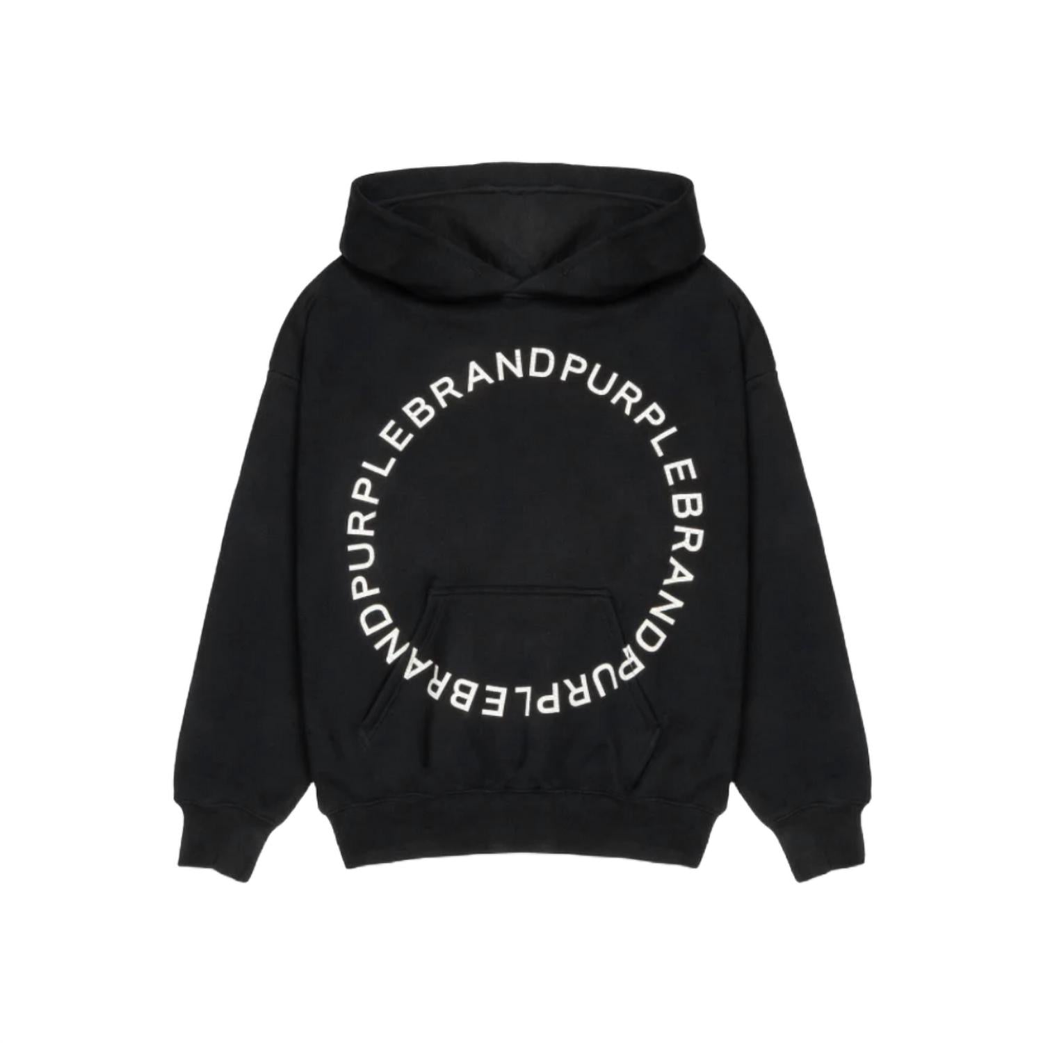 Purple Brand - Heavyweight Fleece Po Circle Wordmark Hoodie