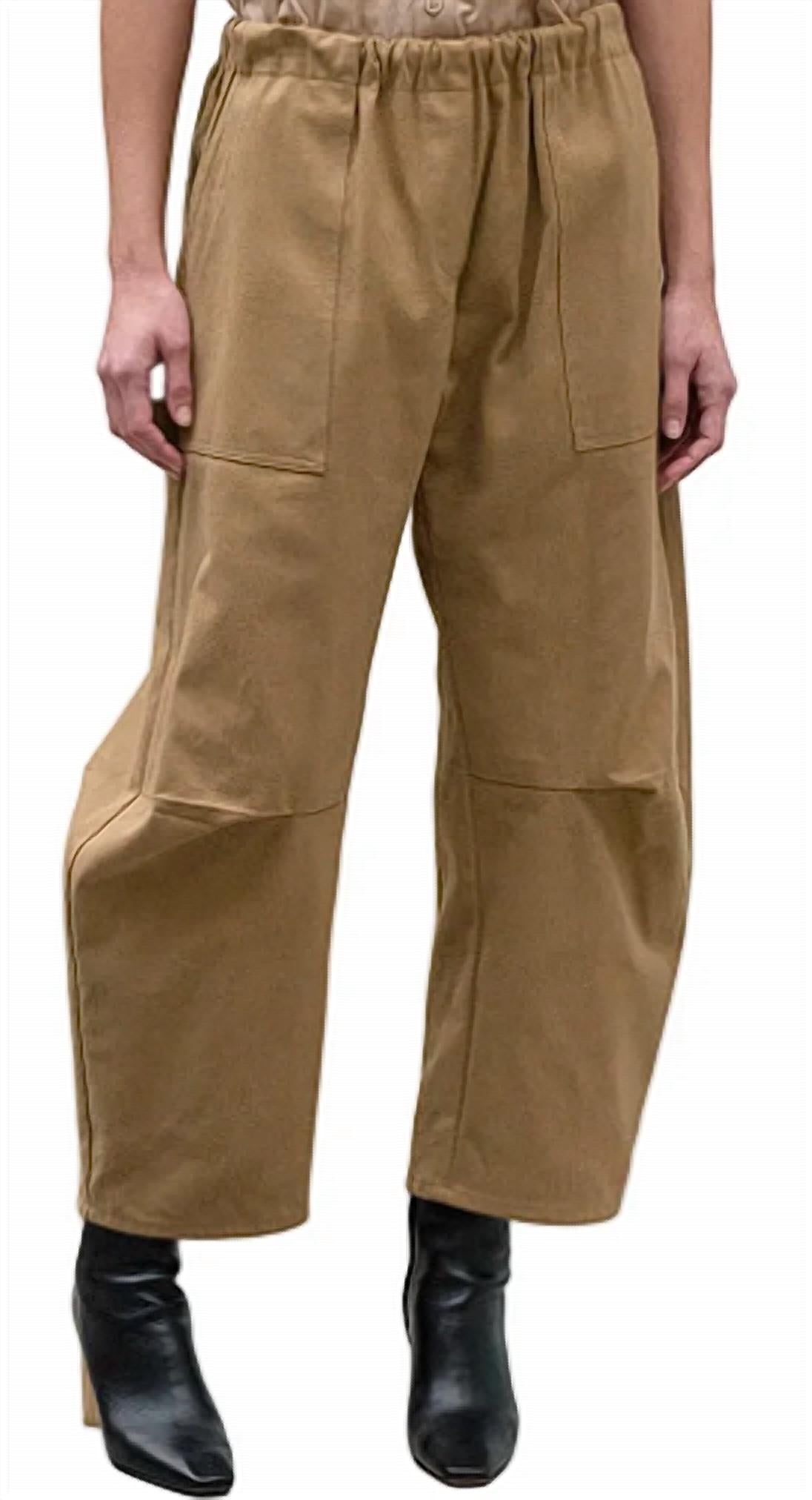 SECULAR Argo Painter Pant in camel - women's pants - detail view