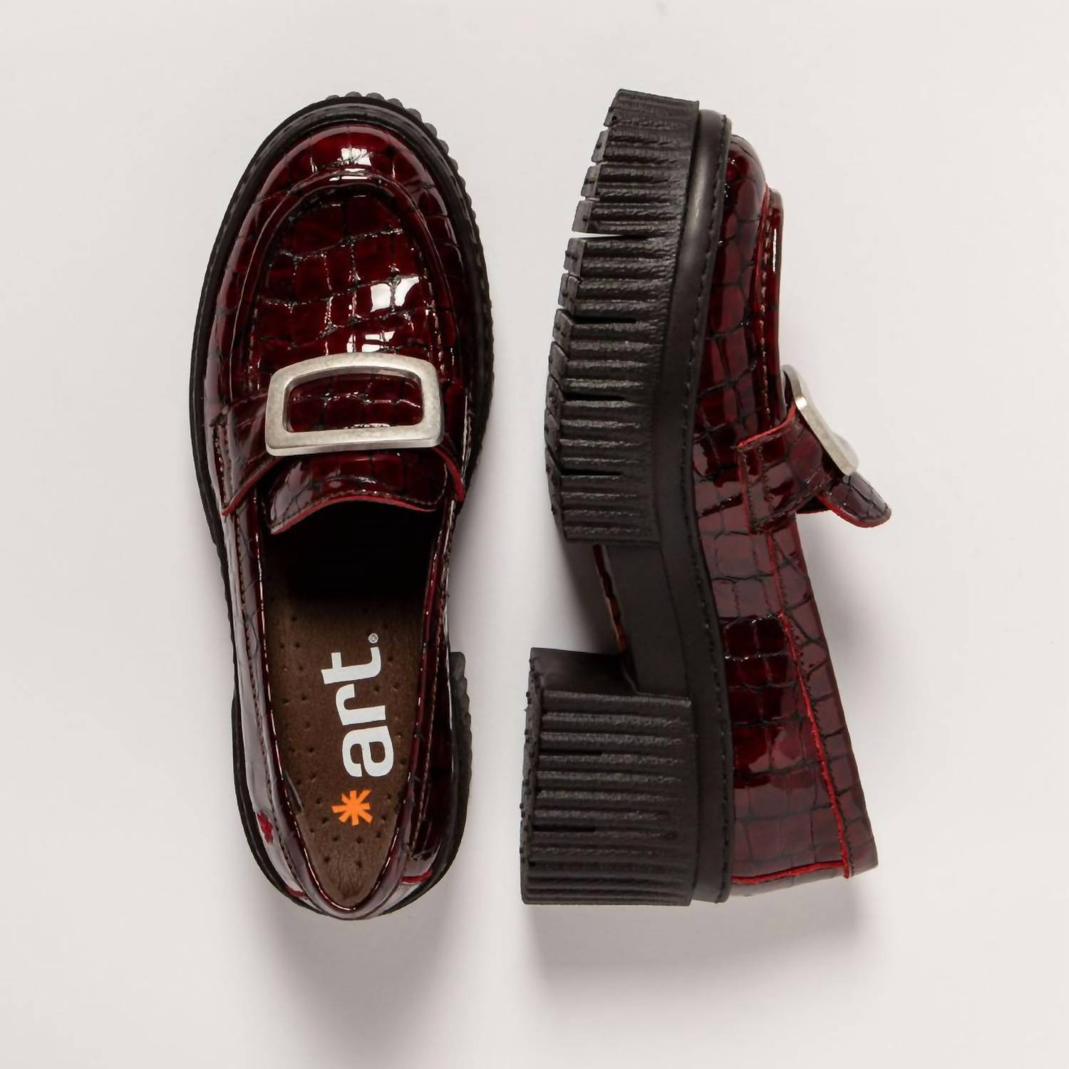 The ART Company Women's 1372 Leather Loafer in bordeaux - women's flats - alternate view