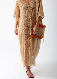 Miguelina - Rachel Granadilla Scallop Lace Caftan