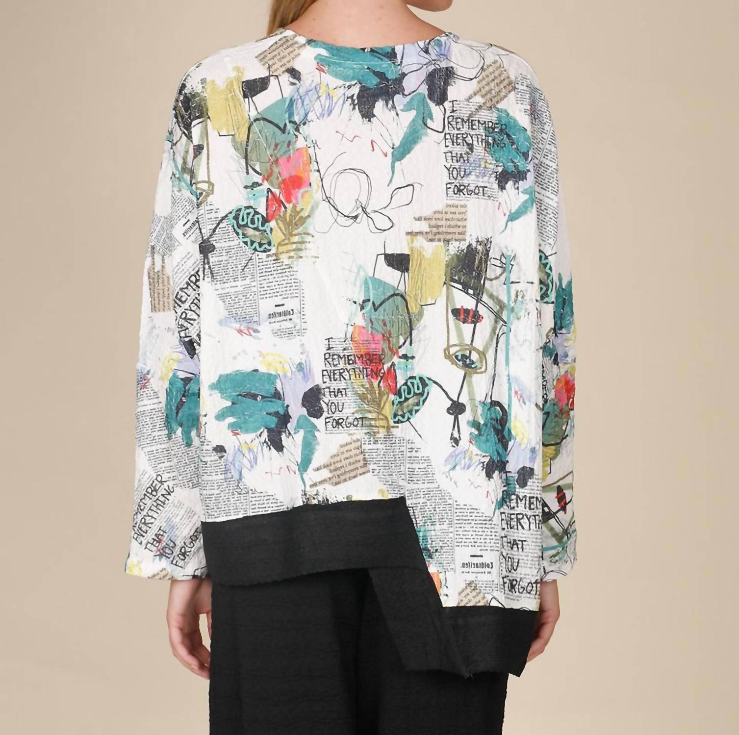 Inoah - Abstract Ease Dolman Pullover