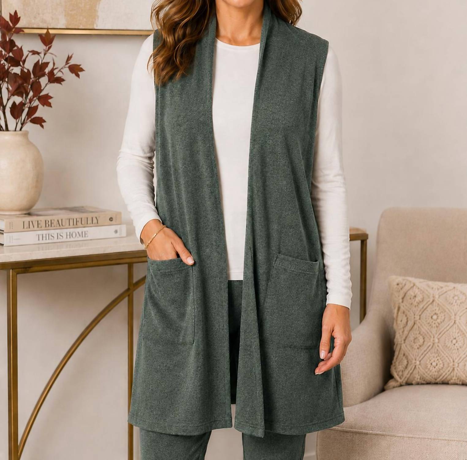 Coco + Carmen - Weekend Brushed Pocket Vest