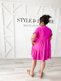 She + Sky - Caroline V-Neck Tiered Dress