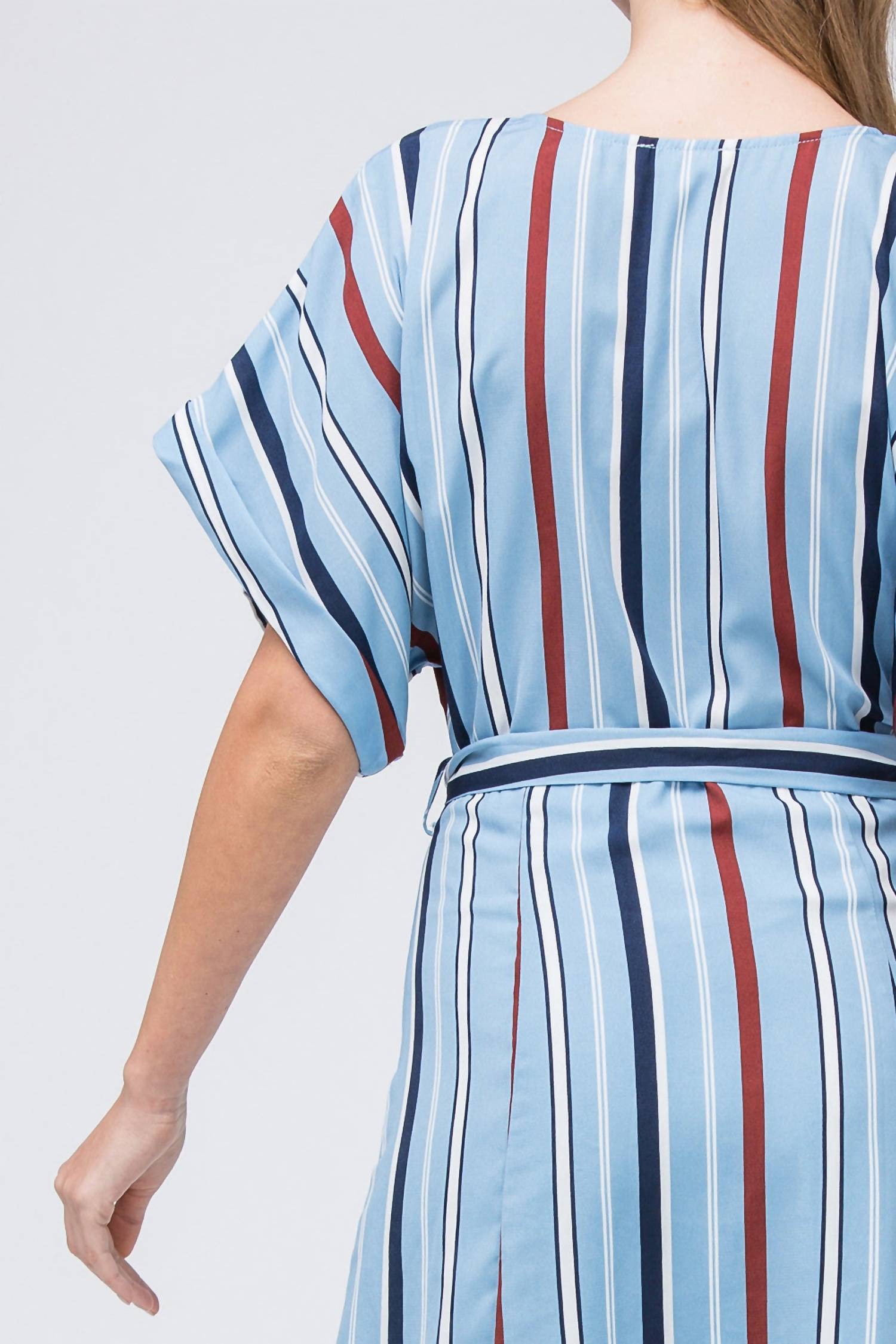 entro Striped Mini Shirtdress in blue - women's dress - view 6
