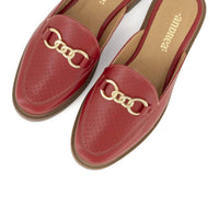 Andrea Women's Flat Mocassin Mule in red - women's shoe - view 4