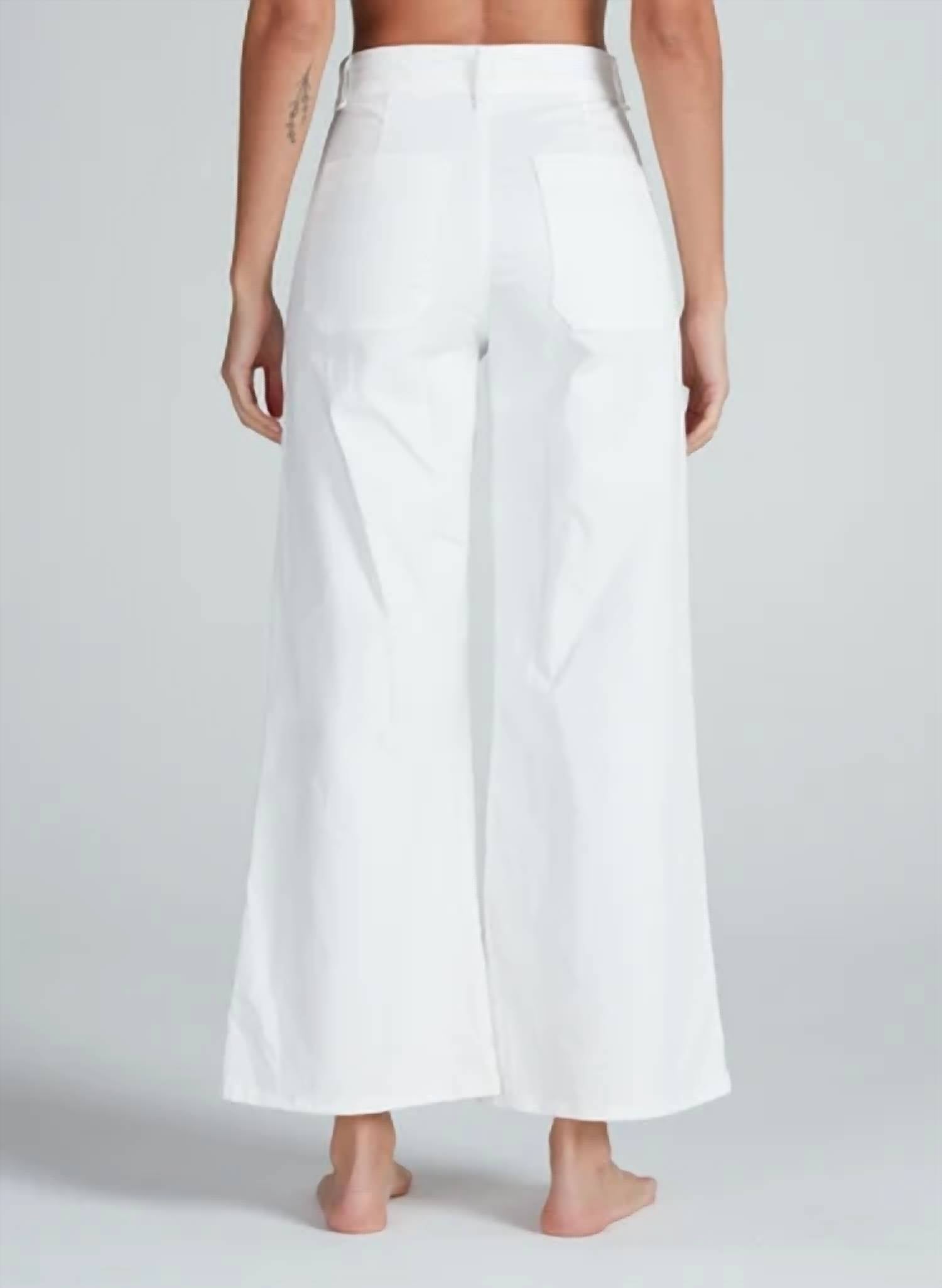 Askk Ny - Crop Wide Leg Twill Pant