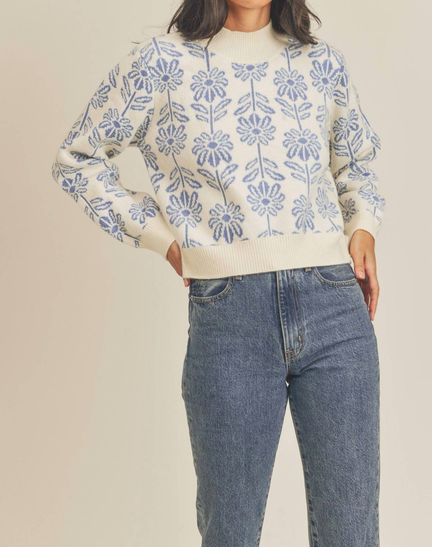 &Merci - Flower Pullover Sweater