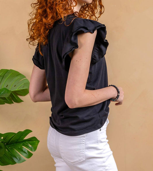 Paparazzi - Linen Jersey Ruffle Tank