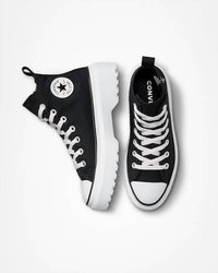 Converse Women's Chuck Taylor All Star Lugged High Top Shoe in black black white - women's sneaker - alternate view
