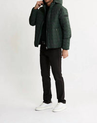 JACHS NEW YORK Light Quilted Hooded Puffer Jacket in forest green - men's jacket - view 5