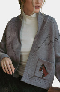 &Merci - Trail Haven Horse Cardigan