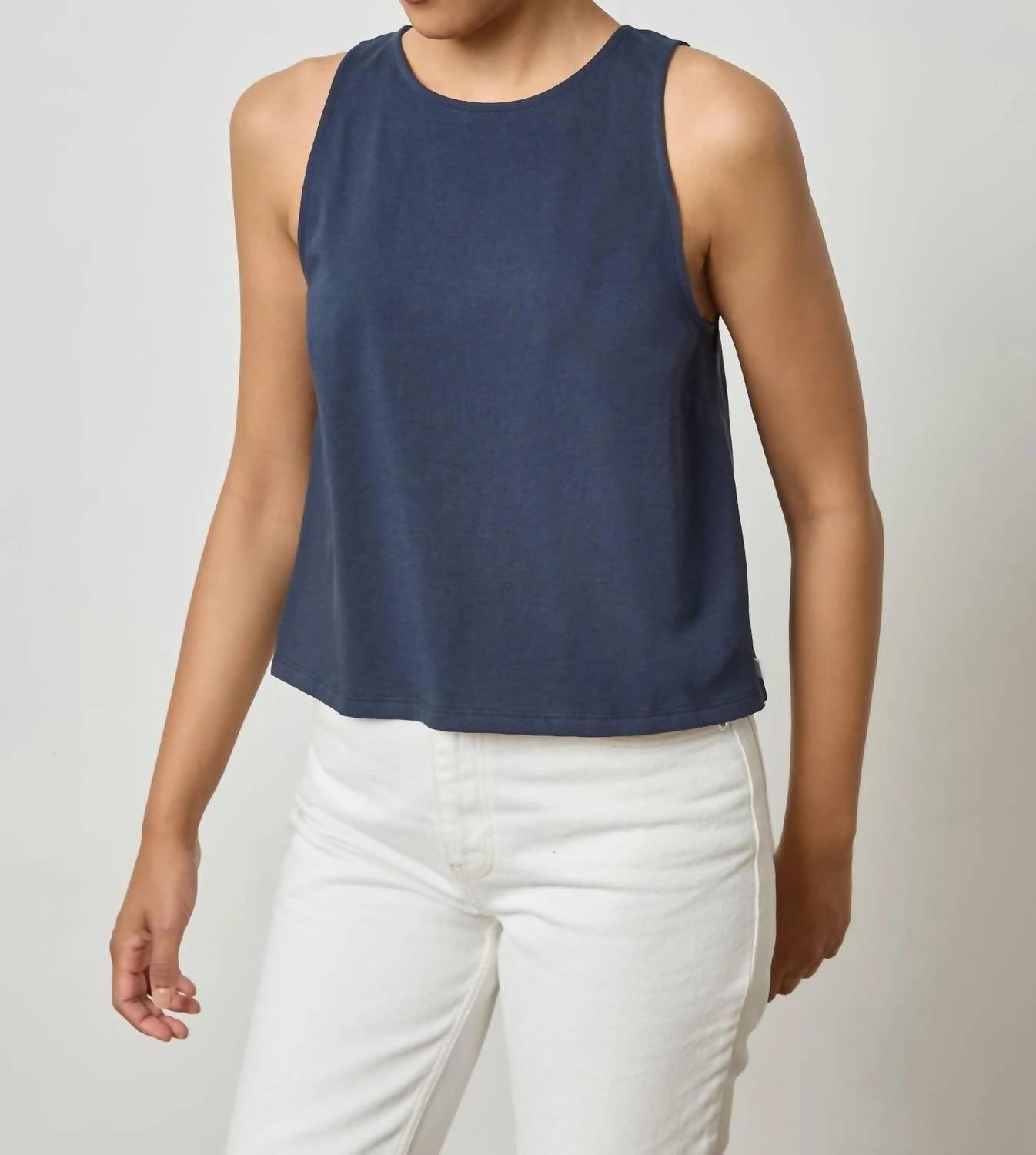 Lilla P - Mixed Media Tank Top