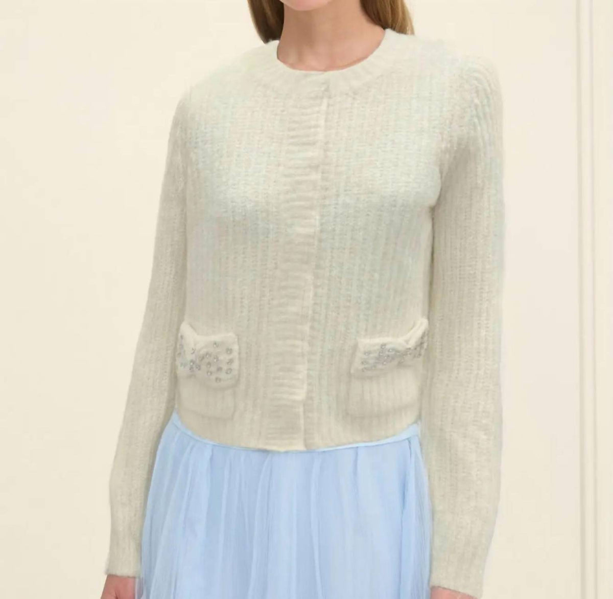 Moon River - Crystal Knit Cardigan