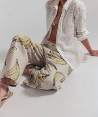 Free People - Good Luck Printed Barrel Jeans