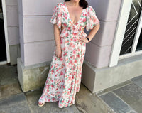 Flying Tomato - Tuscany Floral Print Maxi Dress