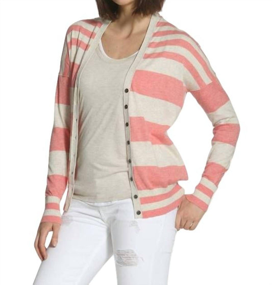 Striped Cotton Cardigan