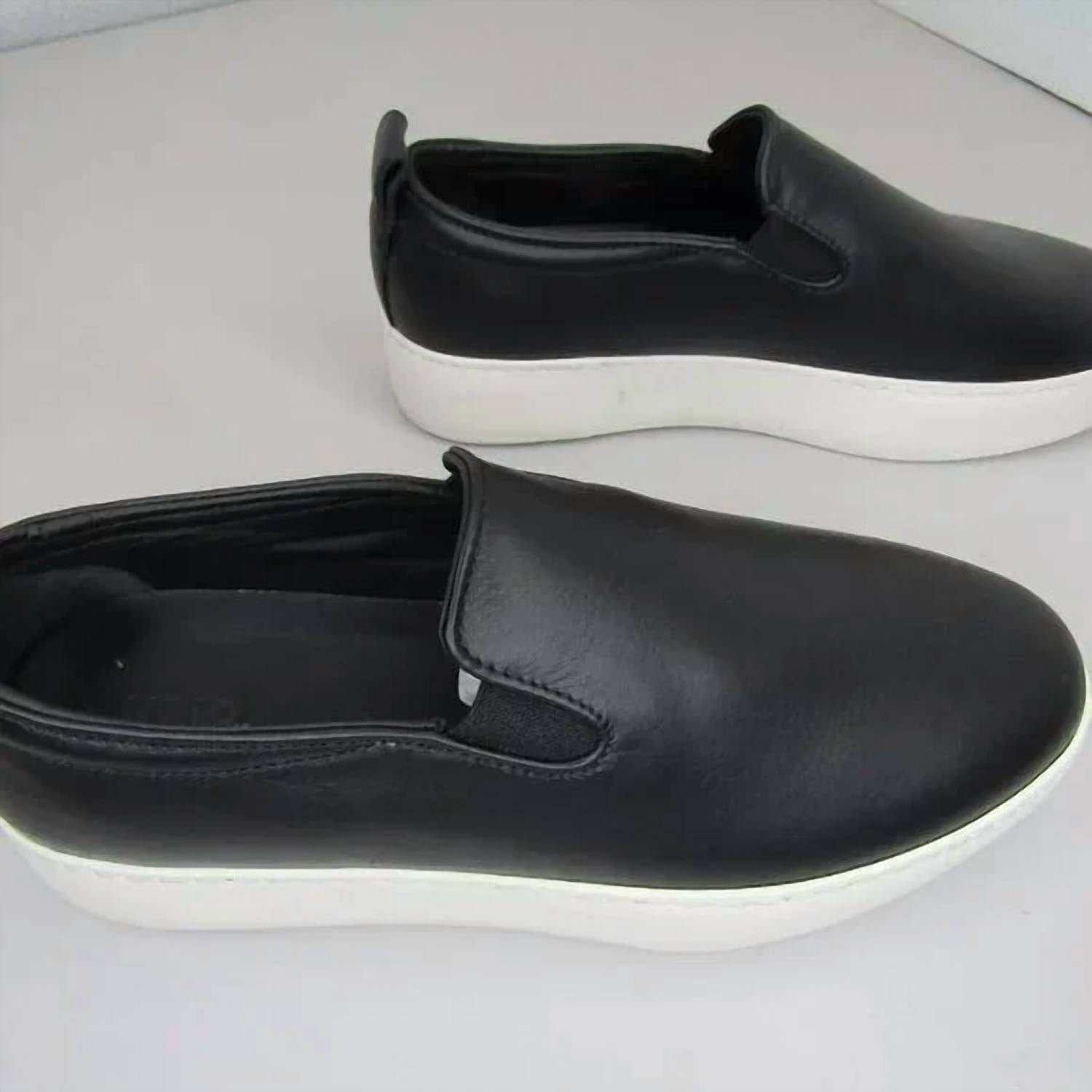 Koio Women's Onyx Jesi Slip On Sneakers in black white - women's sneaker - alternate view
