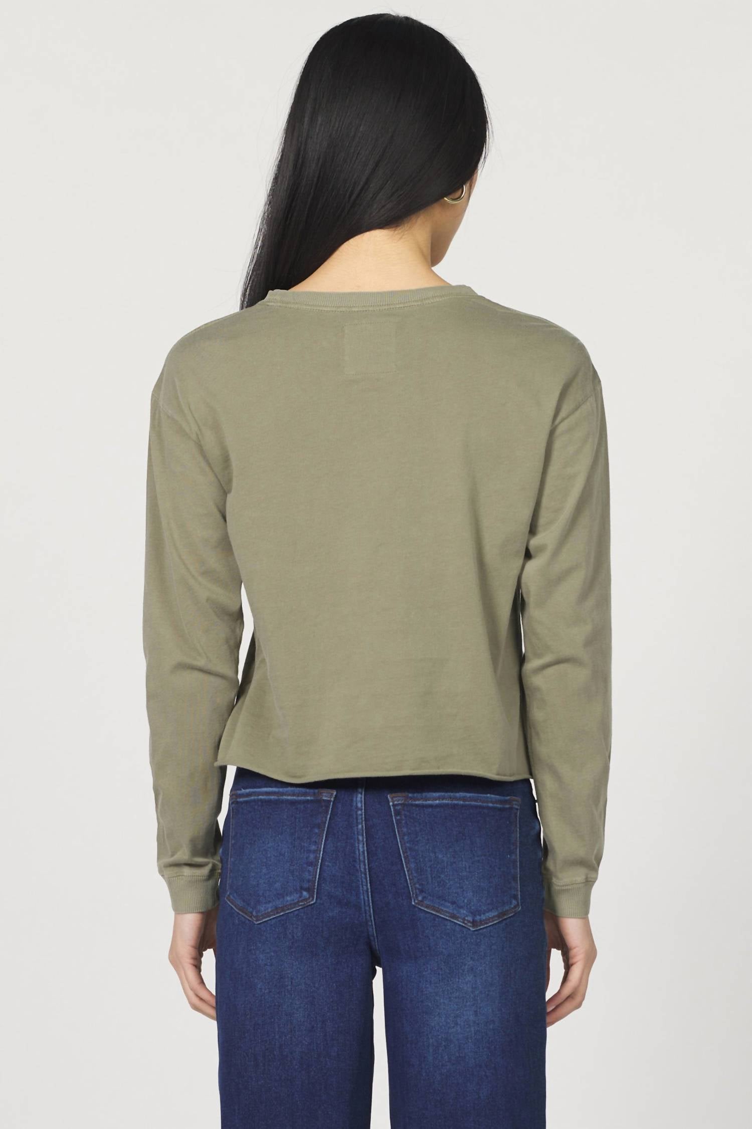 DEAR JOHN DENIM Fremont Top in vetiver - women's long sleeve top - alternate view