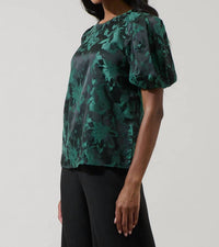 Sugarlips - Palmina Jacquard Puff Sleeve Top