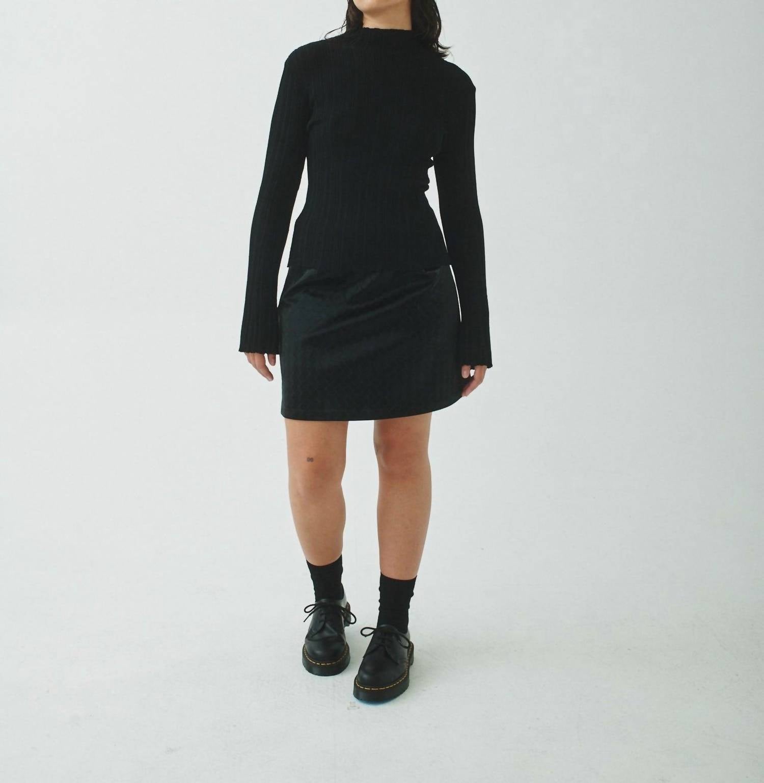 T.W.I.N. That’S What I Need - Pleated Mock Neck Sweater