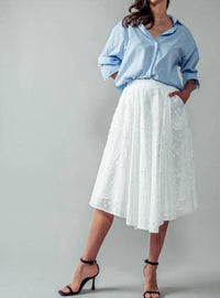 Urban Daizy - Daisy Embroidered Midi Skirt