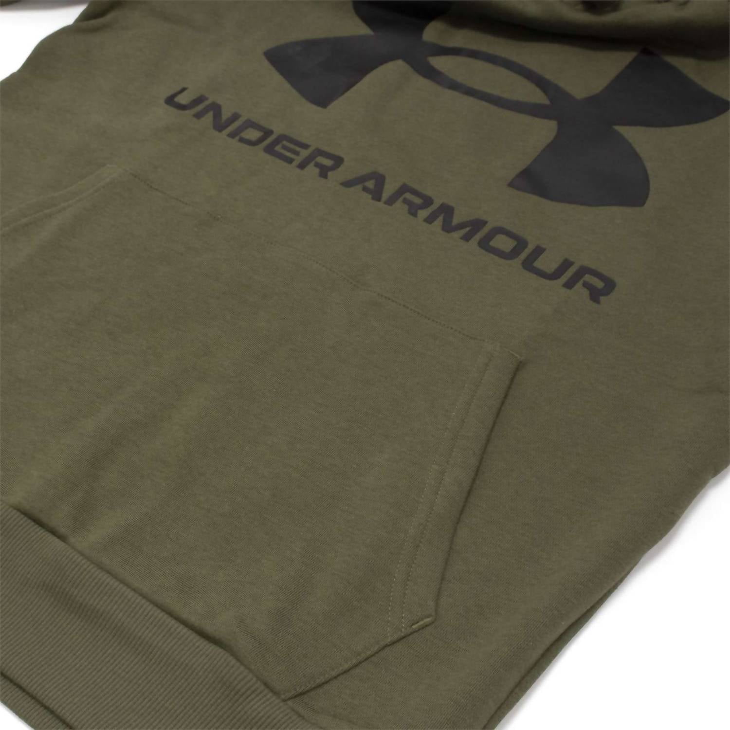 UNDER ARMOUR Men's Rival Fleece Big Logo Hoodie in marine od green - men's shirt - alternate view