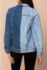 Women's Patch Oversized Denim Jacket