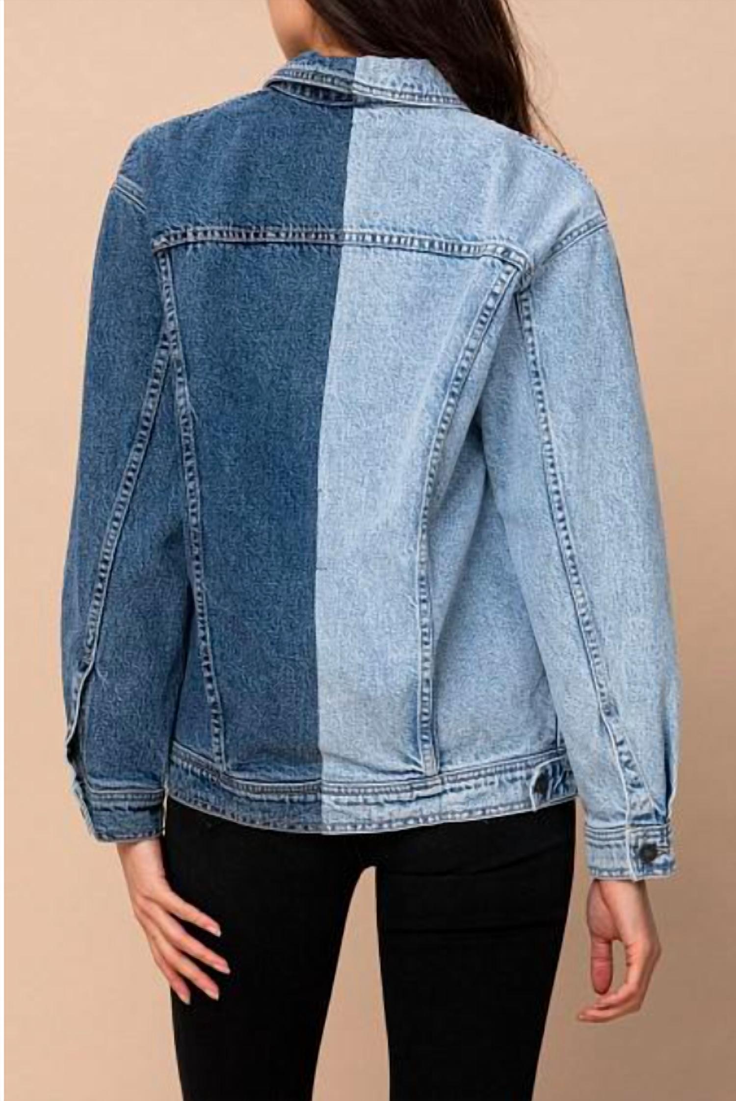 Women's Patch Oversized Denim Jacket