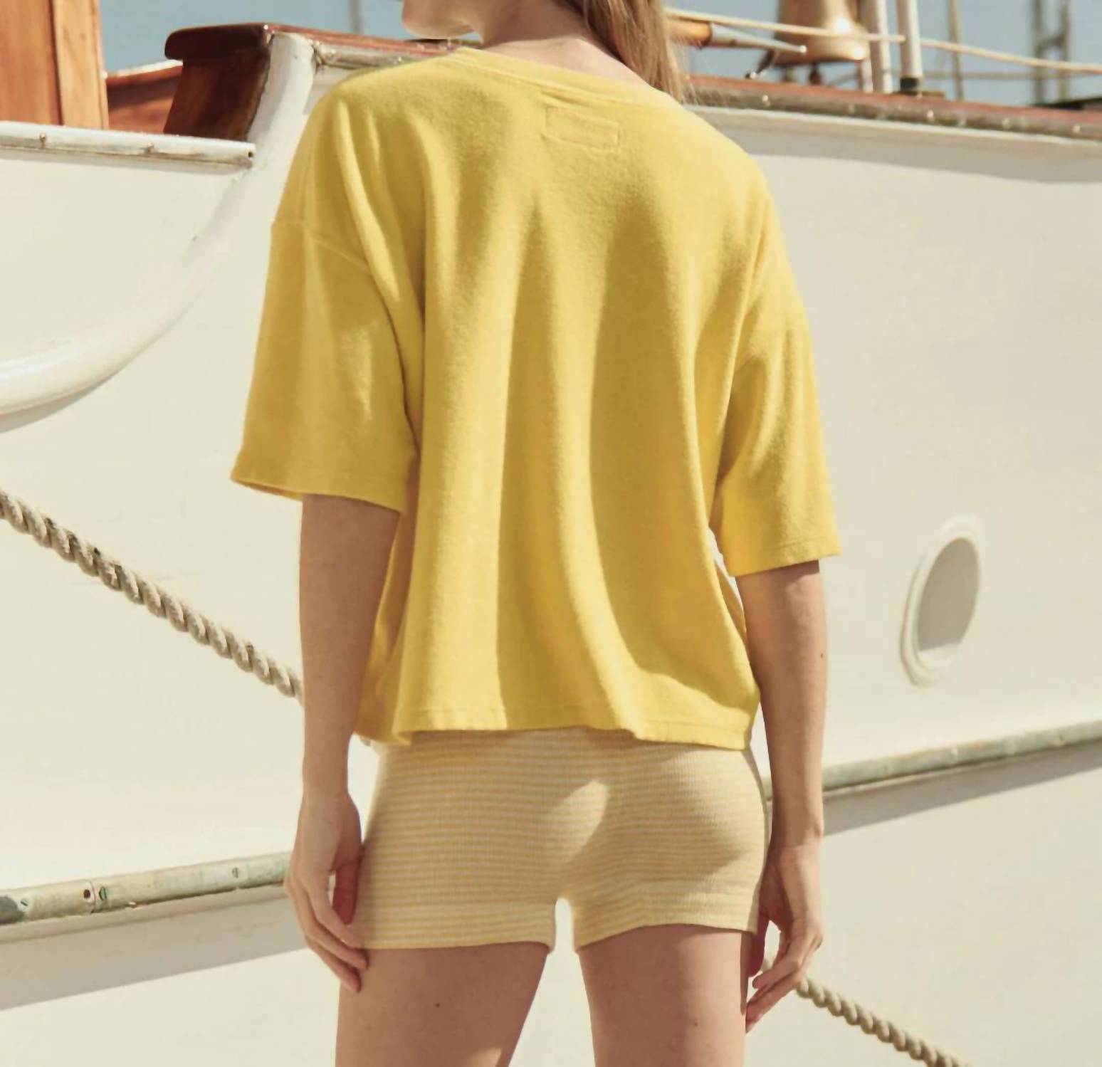 The Great. - Micro Terry Track Crew Top
