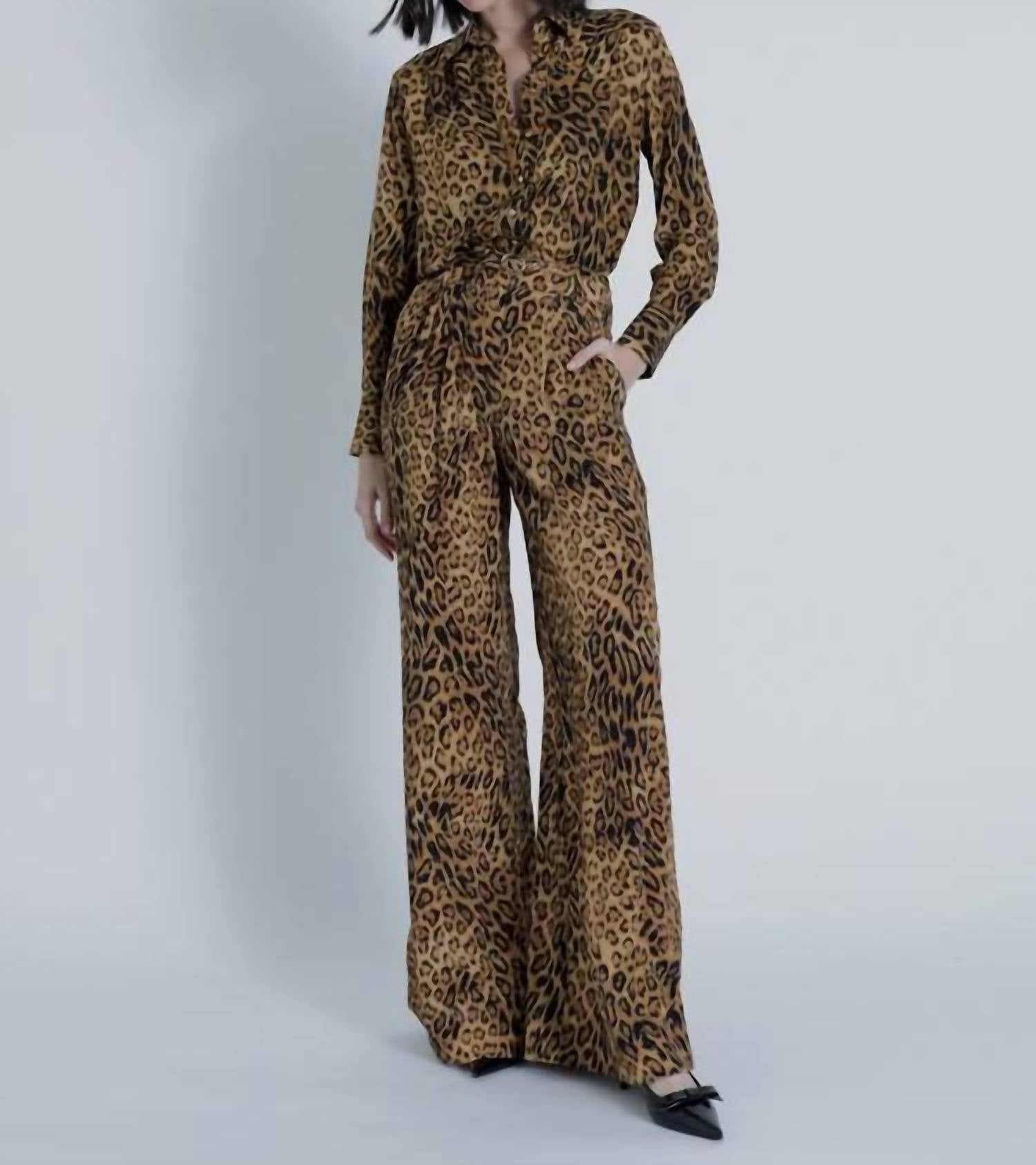 Karina Grimaldi - Mia High Rise Waist And Wide Leg Print Pants