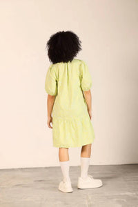 Maude Vivante - Trixie V Neck Puff Sleeves Dress