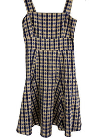 Rosie Assoulin Women's Skater Dress in seersucker check - women's dress