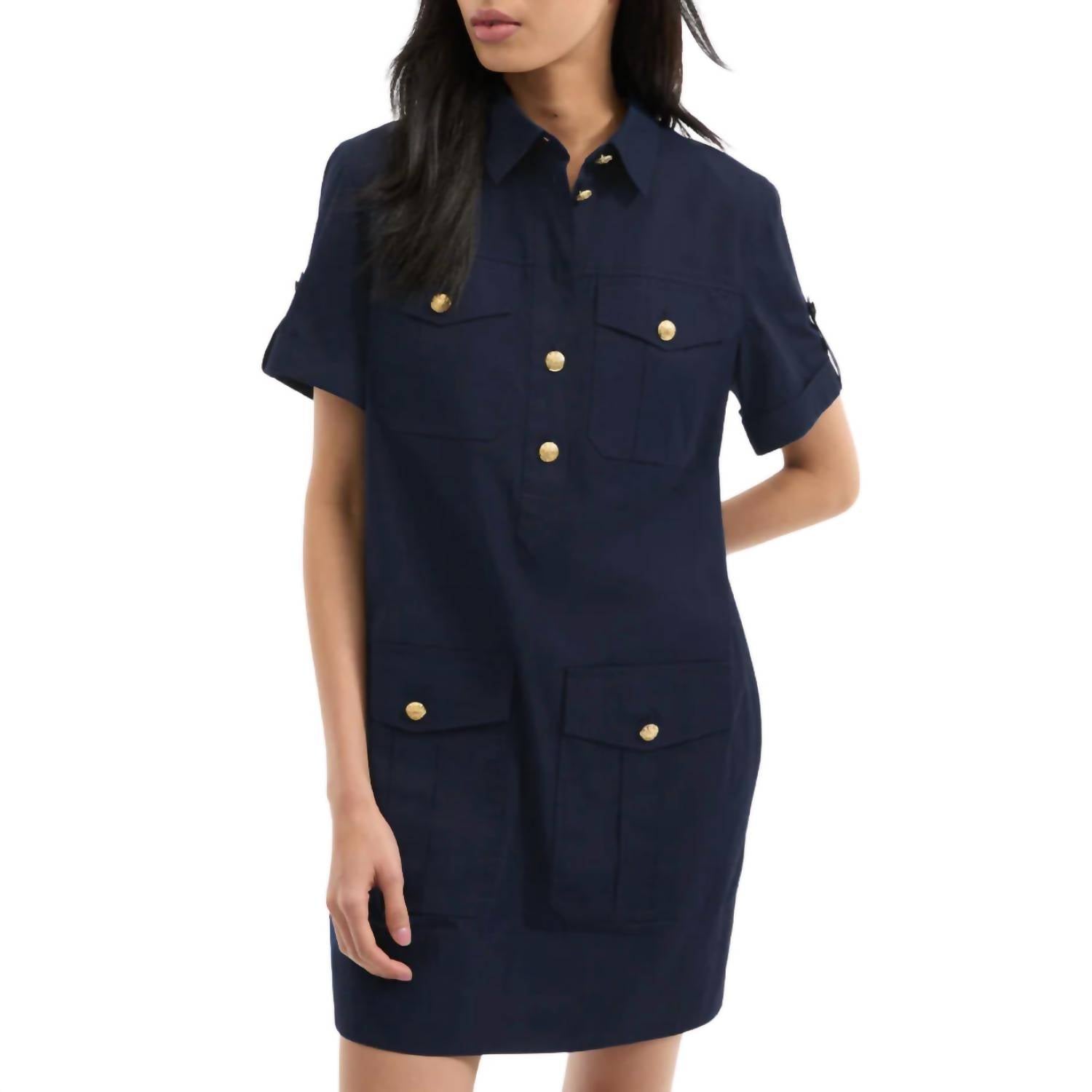 Veronica Beard Lucca Dress in navy - women's dress
