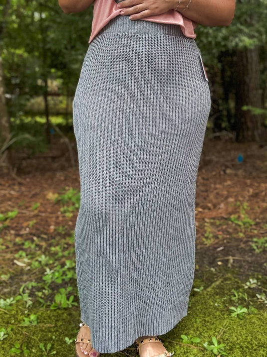 Geegee - Knit Sweater Long Pencil Skirt