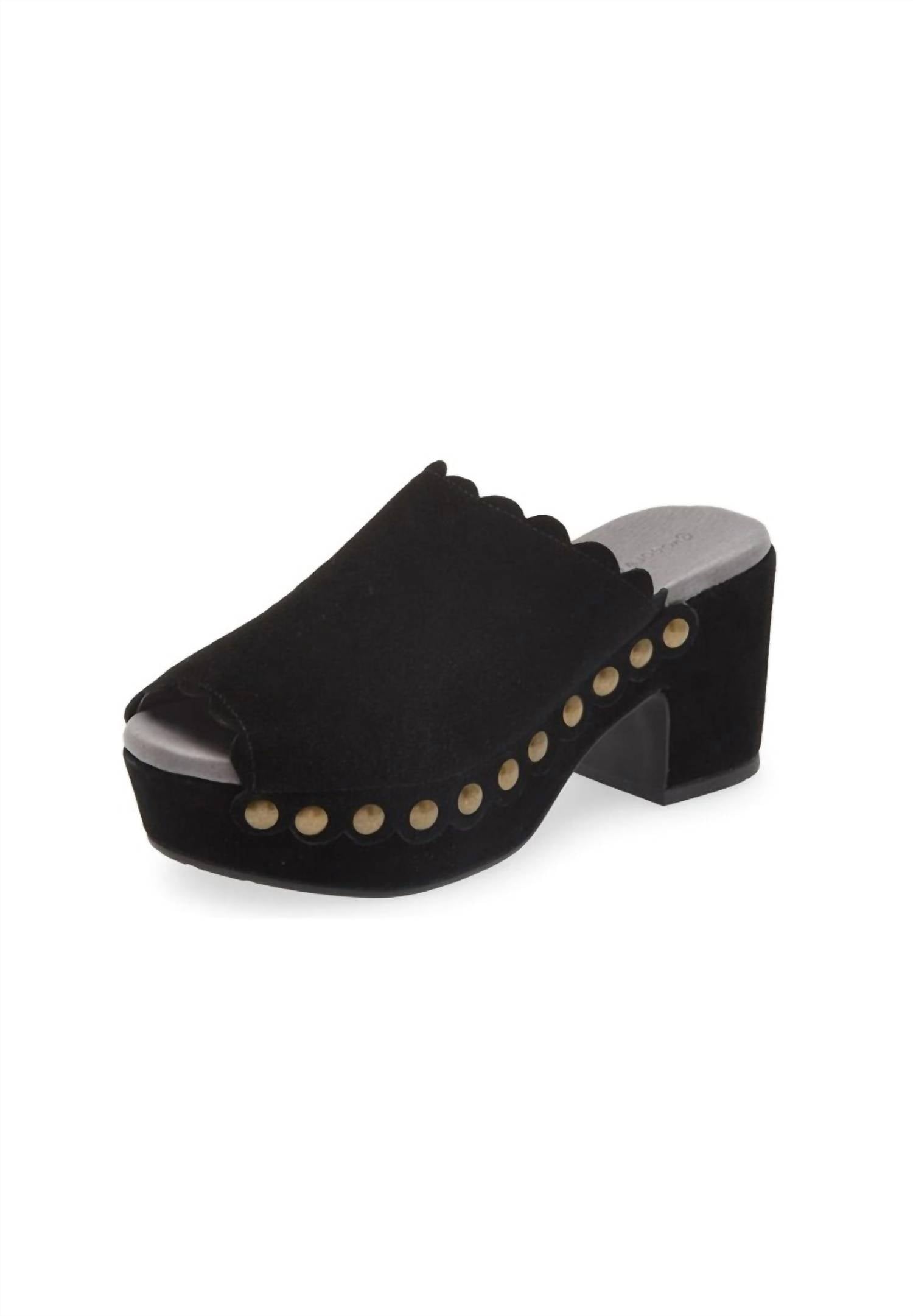 CHOCOLAT BLU Women's Genessis platform clog in black - women's shoe - alternate view
