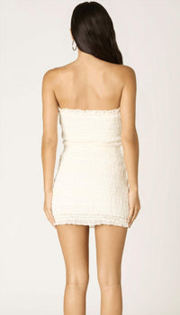 Cotton Candy LA Maeve Strapless Mini Dress in ivory - women's dress - alternate view