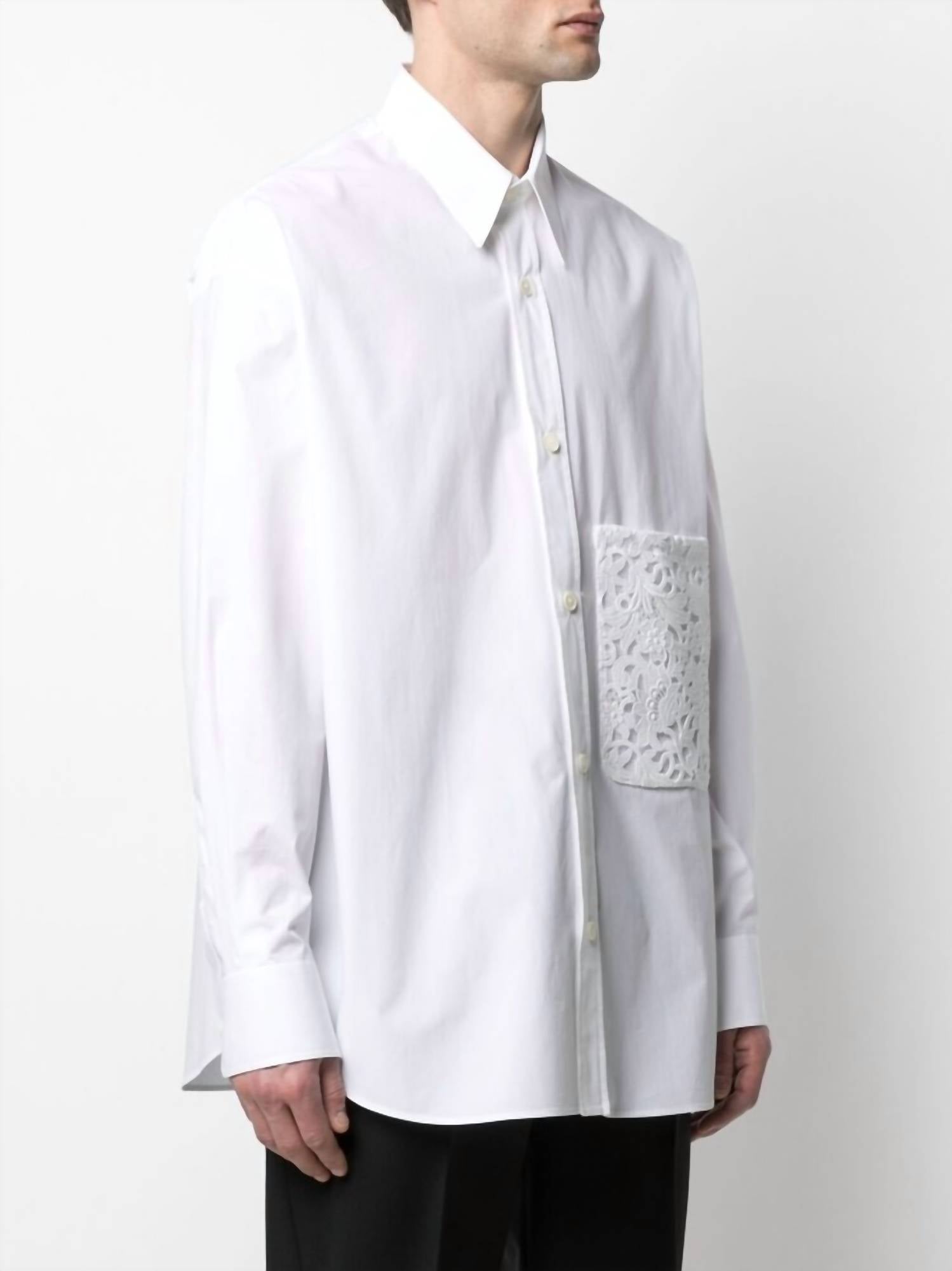 Valentino - Floral Lace Pocket Shirt